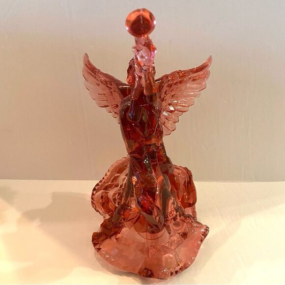 Cranberry Colored Lucite Angel - Picture 4 of 6